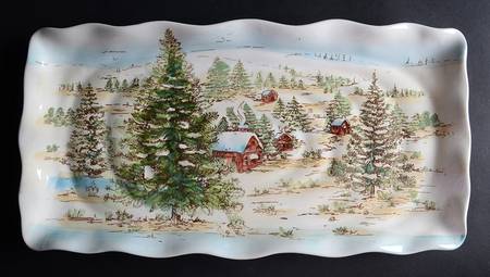 Snowville 17" Rectangular Serving Platter