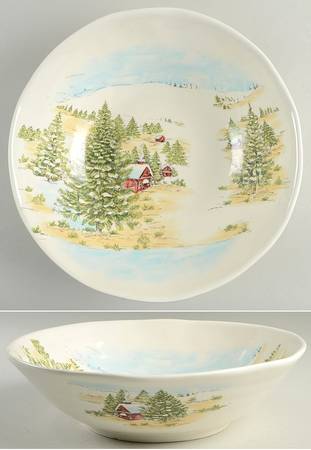 Snowville 12" Round Serving Bowl