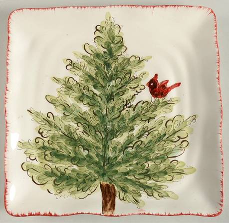Cardinal Tree Square Salad Plate