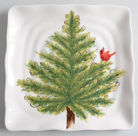 Cardinal Tree Square Salad Plate