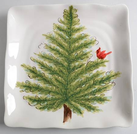 Cardinal Tree Square Dinner Plate