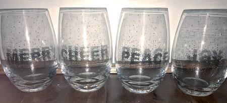 Cheers Confetti Glassware Flat Wine Tumbler