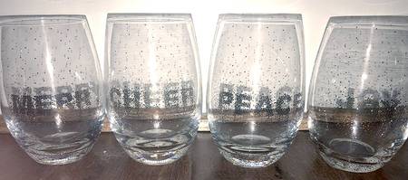 Cheers Confetti Glassware Flat Wine Tumbler