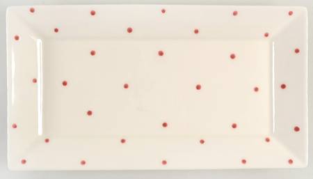 M2A24 Red 13" Rectangular Serving Platter