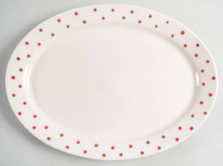 M2A24 Red 15" Oval Serving Platter