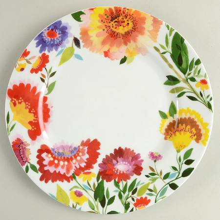 Provence Garden Zinnia Dinner Plate