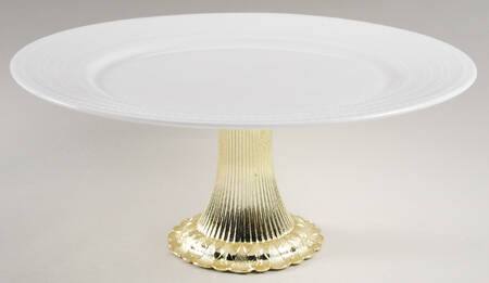 Nellie Cake Stand with 4"-5" Metal Pedestal  Hc by Mikasa