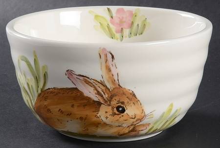 Watercolor Bunny Soup/Cereal Bowl