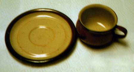 Russet Flat Cup & Saucer Set