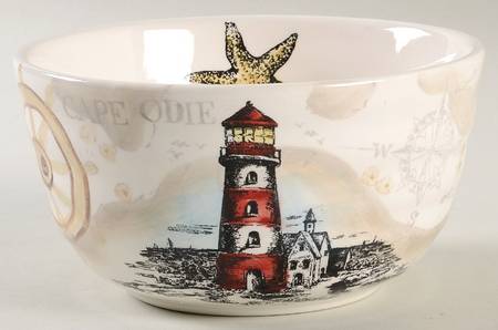 Red Lighthouse Soup/Cereal Bowl