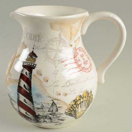Red Lighthouse 64 Oz Pitcher