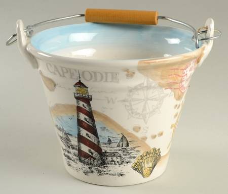 Red Lighthouse 6" Handled Basket