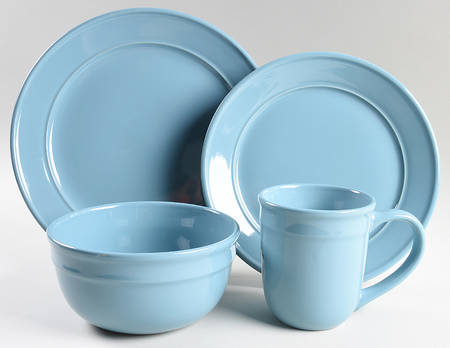 Amelia Topaz Blue 4 Piece Place Setting