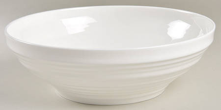 Swirl White (Bone) 11" Large Salad Serving Bowl