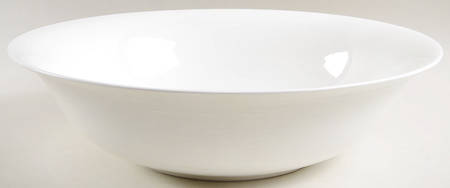 Swirl White (Bone) 14" Round Serving Bowl