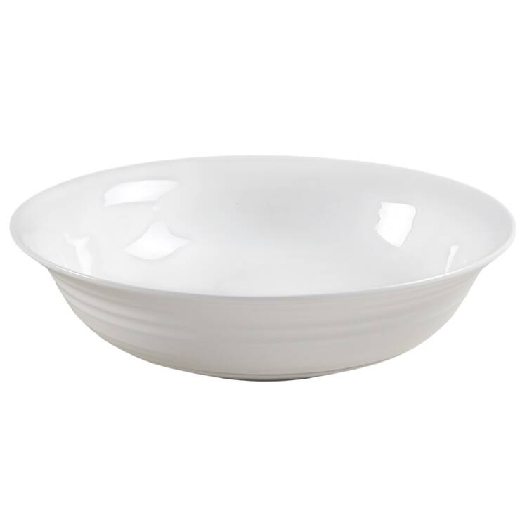 Swirl White (Bone) 10" Round Vegetable Bowl
