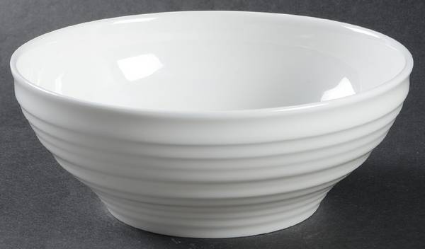 Swirl White (Bone) Soup/Cereal Bowl