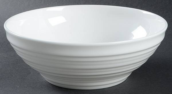 Swirl White (Bone) 7" Round Vegetable Bowl