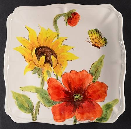 Summer Breeze Square Salad Plate