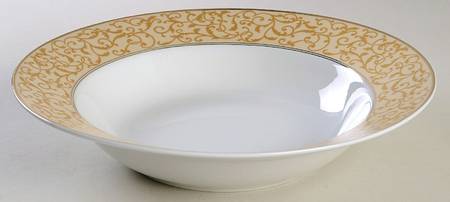 Parchment Gold 10" Round Vegetable Bowl