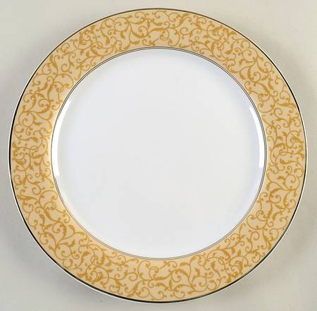 Parchment Gold 12" Chop Plate (Round Platter)