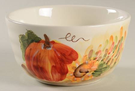 Bountiful Watercolor Soup/Cereal Bowl