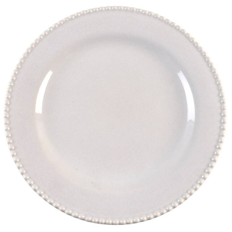 Perola White Dinner Plate by Matceramica