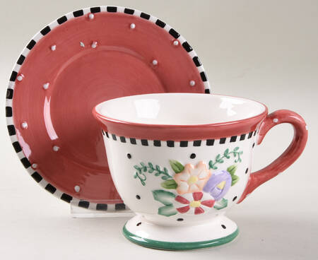 Christmas Spice Footed Cup & Saucer Set