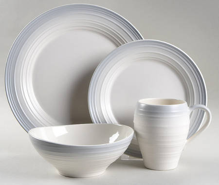 Swirl Ombre Grey 4 Piece Place Setting