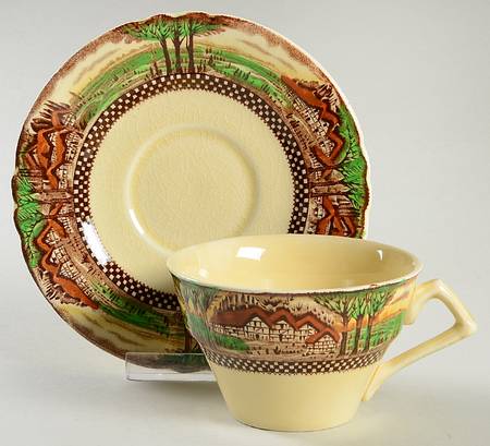 England's Countryside (Smooth, No Trim) Flat Cup & Saucer Set