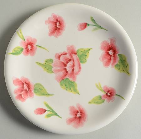 Turq Floral Salad Plate