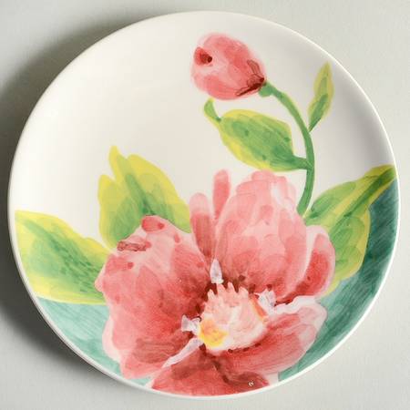 Turq Floral Appetizer Plate
