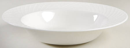 Trellis White 10" Round Vegetable Bowl