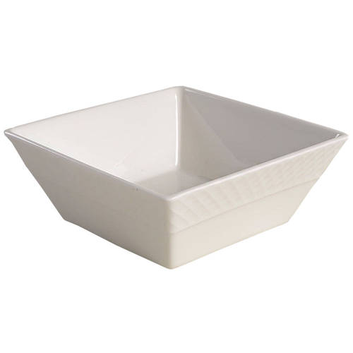 Trellis White Square Soup/Cereal Bowl