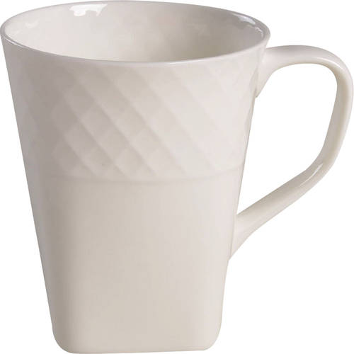 Trellis White Square Mug