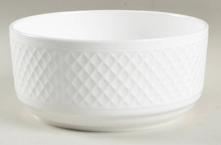 Trellis White 6" Storage Ceramic Bowl
