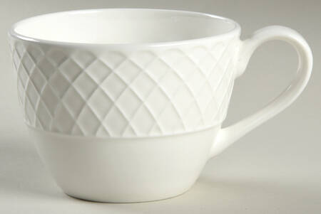 Trellis White Flat Cup