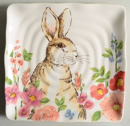 Prairie Rabbit Square Salad Plate
