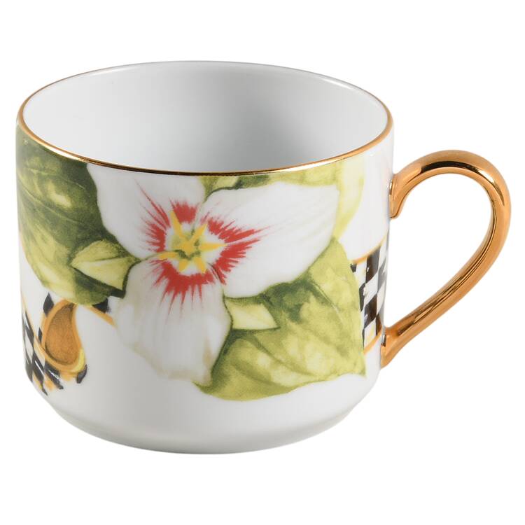 Thistle and Bee Flat Cup