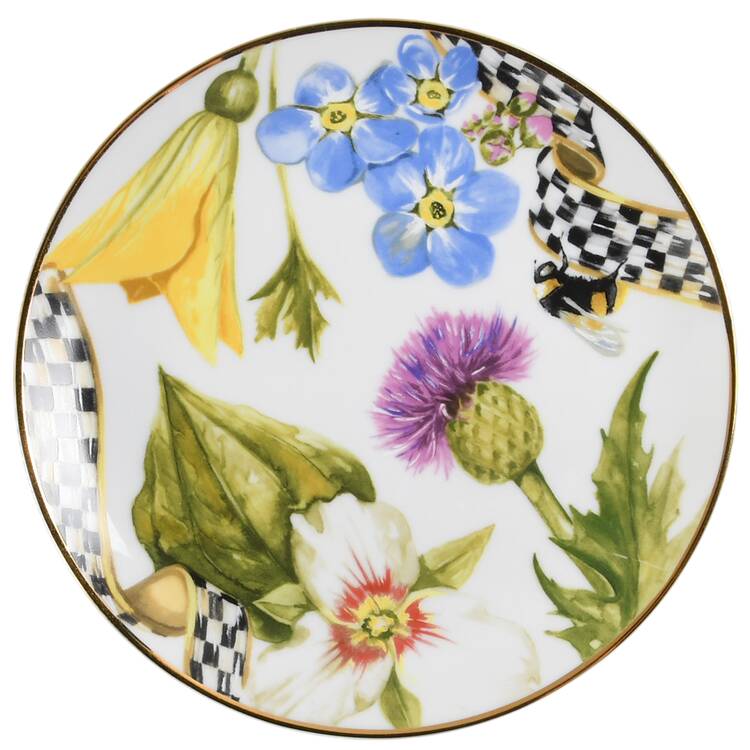 Thistle and Bee Bread & Butter Plate