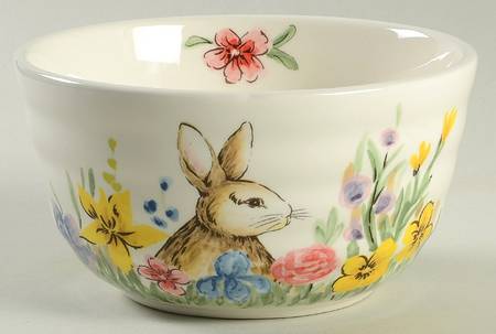 Bunny Floral Soup/Cereal Bowl