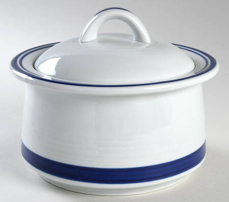 Blue 2 Qt Round Covered Casserole by Mikasa