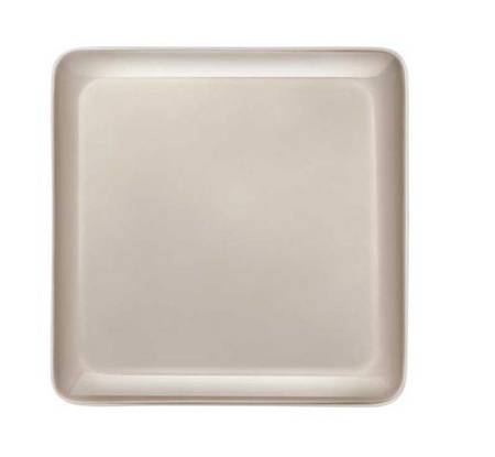 Yaka Taupe Square Dinner Plate