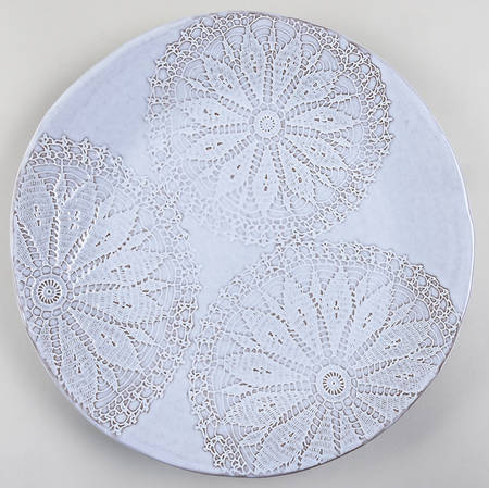 Daniela White 13" Chop Plate (Round Platter)