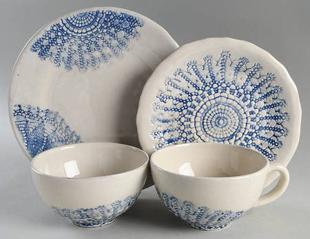 Daniela Blue 4 Piece Place Setting