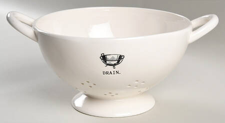 Kitchen Icon Ceramic Colander by Magenta