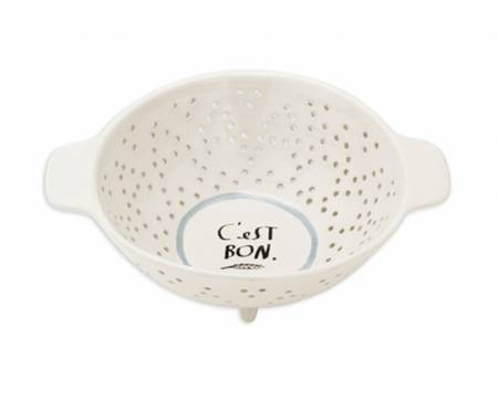 French Picnic Ceramic Colander