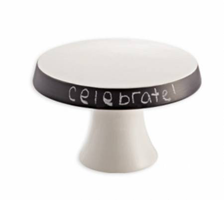 Chalkboard 6" Diameter Pedestal Cake Stand
