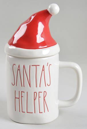 Farmhouse Mug & Santa Hat Lid