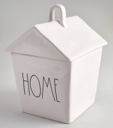 Farmhouse House Cookie Jar & Lid